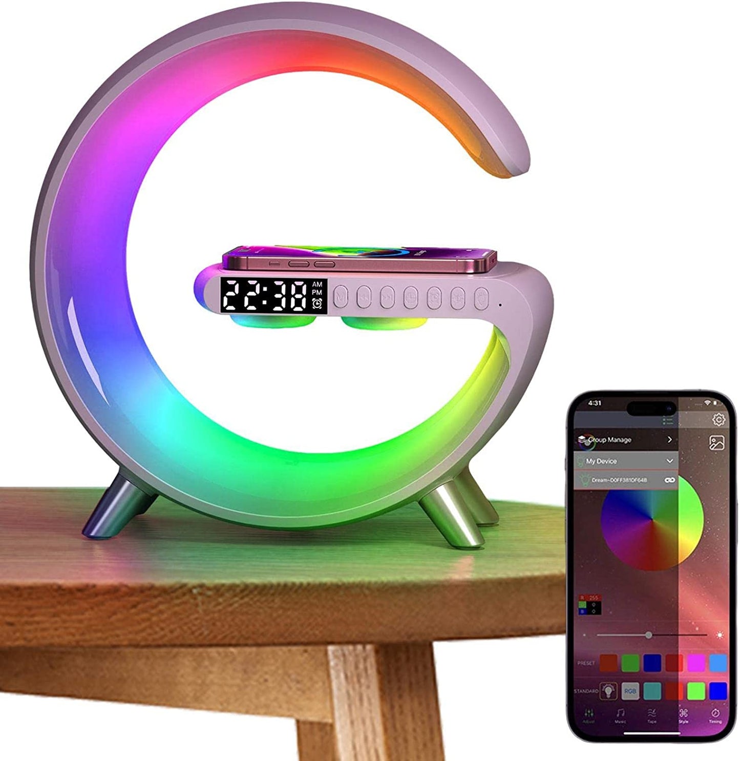 Smart LED Lamp with Wireless Charger